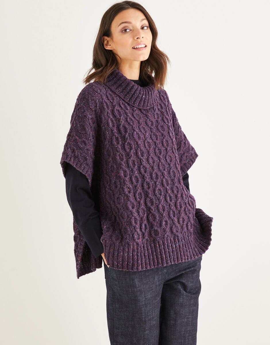 Sirdar Haworth Tweed DK Poncho Pattern 10148