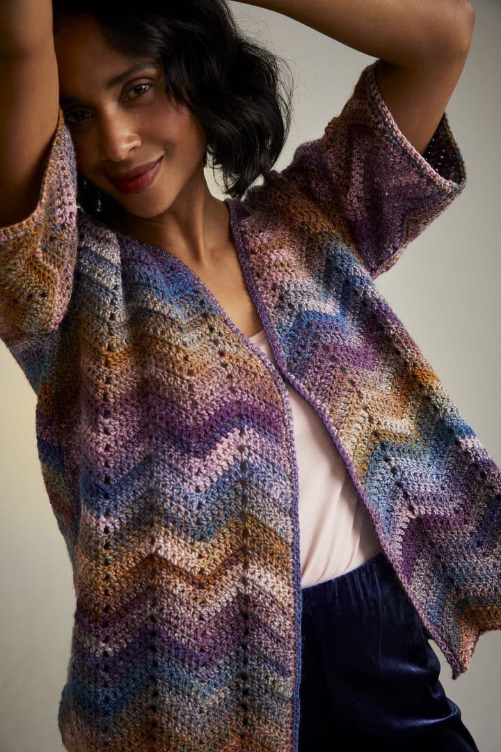 Sirdar Jewelspun Aran Cardigan Pattern 10725