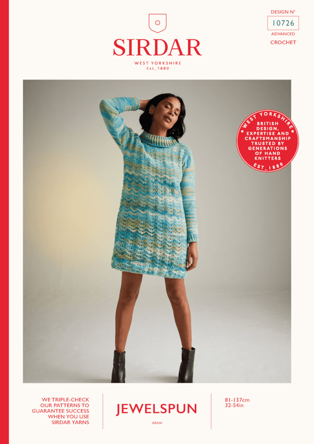 Sirdar Jewelspun Aran Dress Pattern 10726