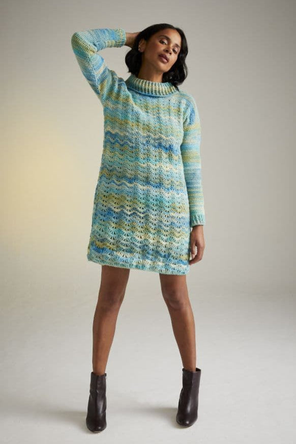 aran dress knitting pattern A Line Knitted Aran Dress