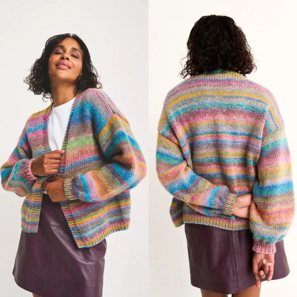 Chunky Cardigan Pom Pom Cardigan Knitting Pattern Sirdar Jewelspun