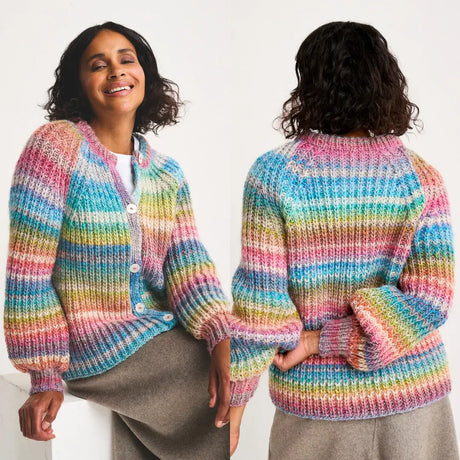 Sirdar Jewelspun Chunky Metamorphic Cardigan Pattern 10806