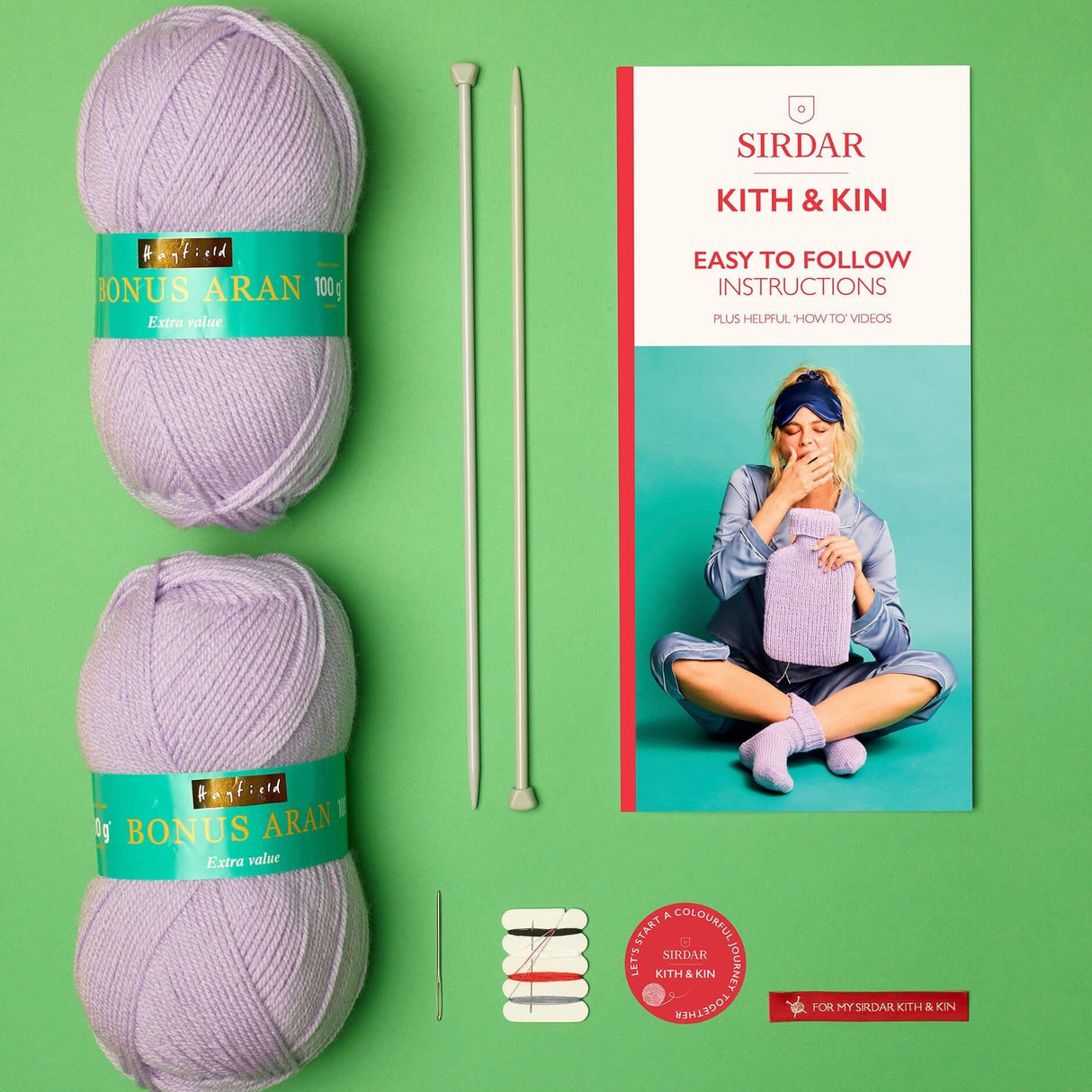 Sirdar Kith & Kin Knitting Kit - Sofa Socks & Bottle Cover