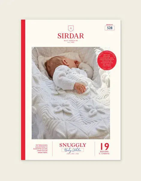 Sirdar Snuggly 2/3/4 Ply Knitting Cardigan, Mitts, Booties, Baby Whites Book 528