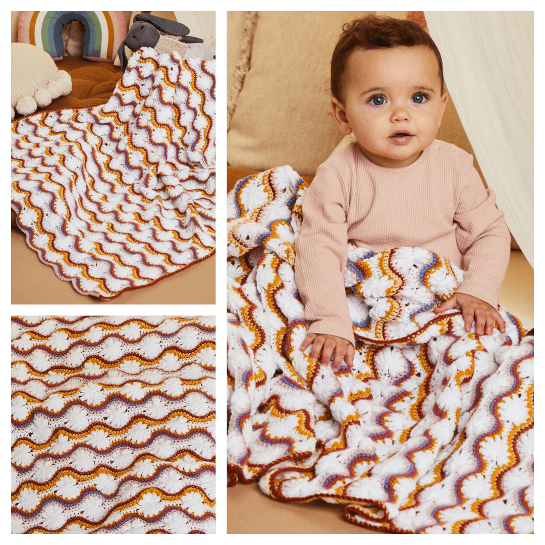 Sirdar Snuggly Ply Flower Power Blanket Pattern 5516