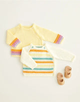 Sirdar Snuggly DK Knit/Crochet Cardigan, Hat, Blanket,  Dungarees Over the Rainbow Book 555