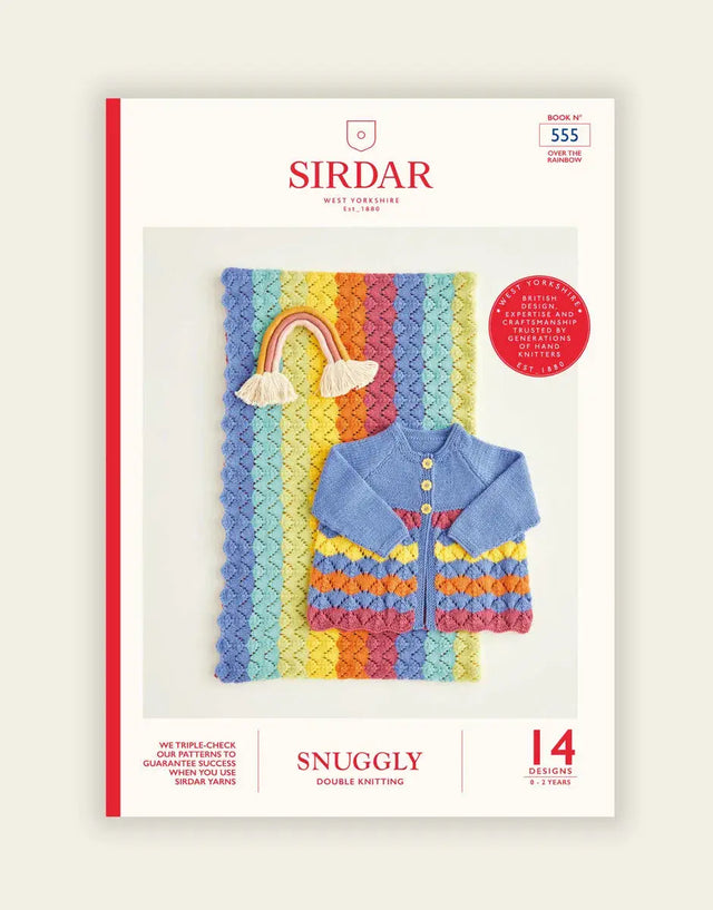 Sirdar Snuggly DK Knit/Crochet Cardigan, Hat, Blanket,  Dungarees Over the Rainbow Book 555