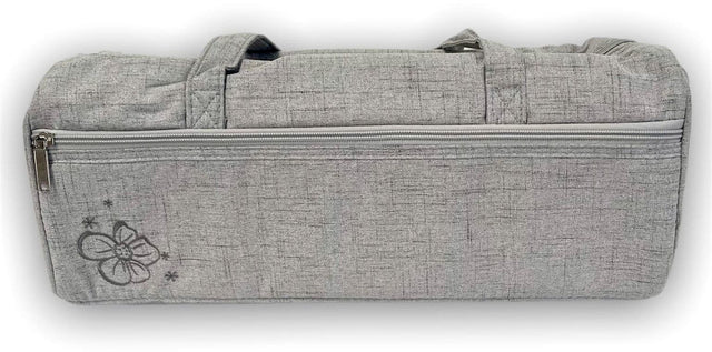 Small Light Grey Flower Holdall