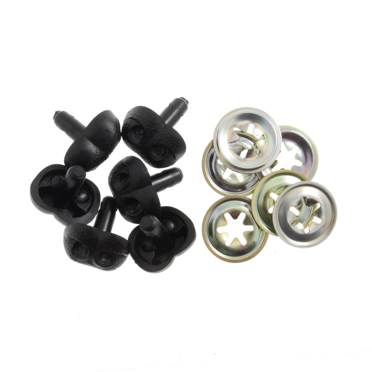 Solid Black Safety Toy Nose - Set of 4