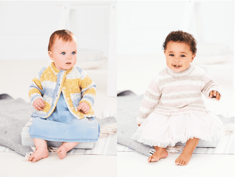 Stylecraft Bambino Prints DK Cardigan & Jumper Pattern 9747