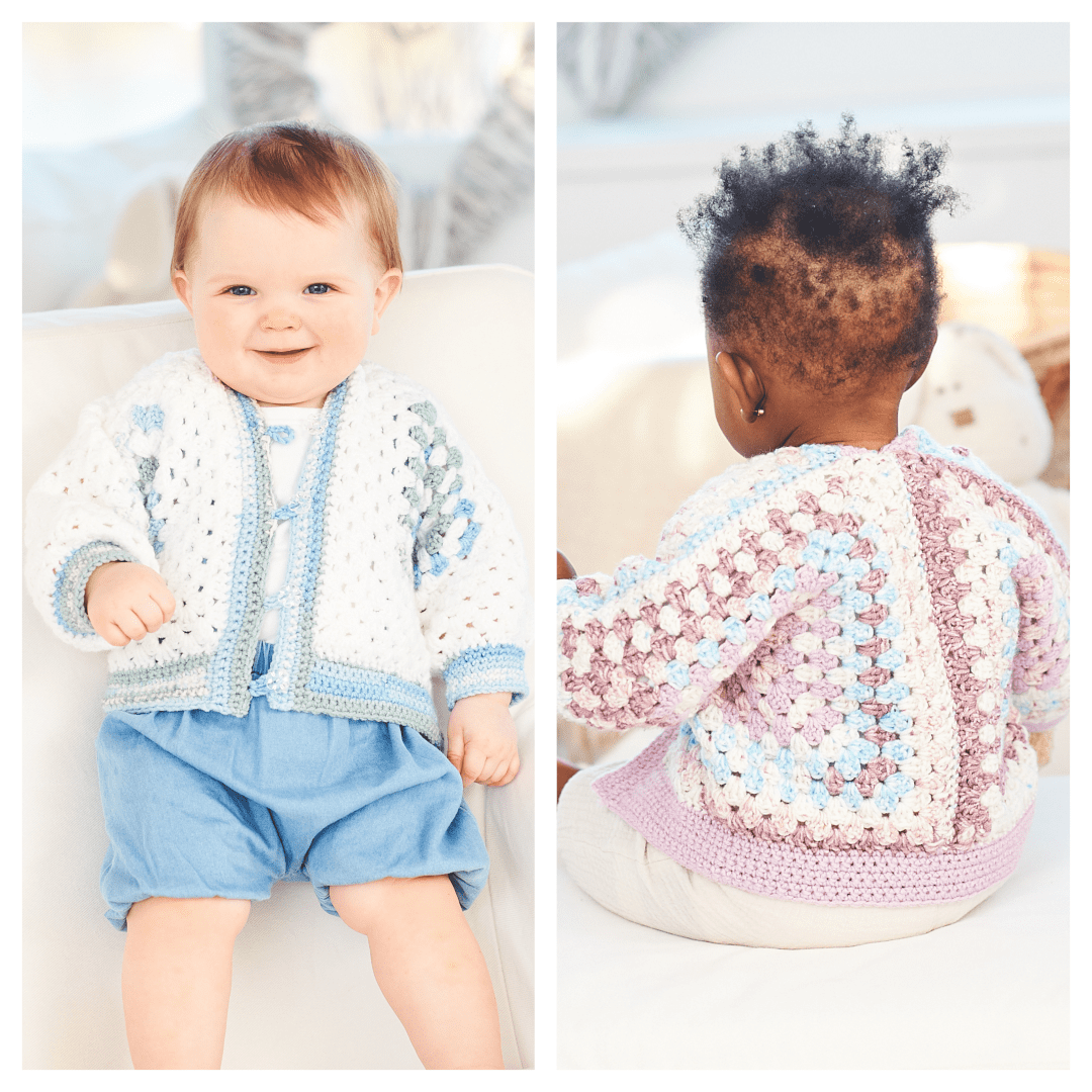 Stylecraft Bambino Prints DK Hexagon Cardigans Pattern 10067