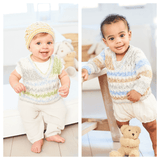 Stylecraft Bambino Prints DK Tank Top, Sweater & Hat Pattern 10063