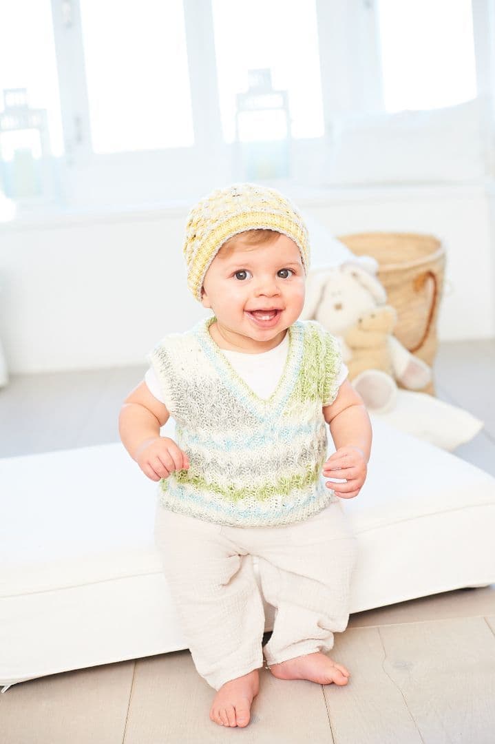 Stylecraft Bambino Prints DK Tank Top, Sweater & Hat Pattern 10063