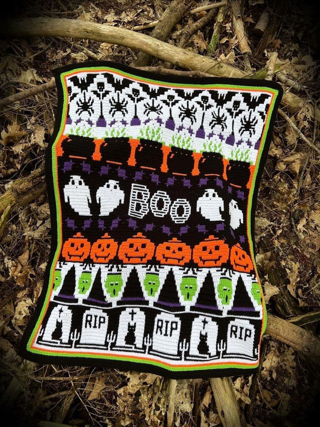 Stylecraft Boo! Halloween Blanket CAL by Rosina Plane - Spooky