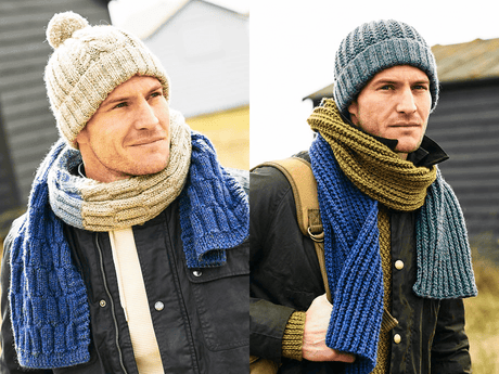 Stylecraft Highland Heathers Aran Scarf & Hat Pattern 9878