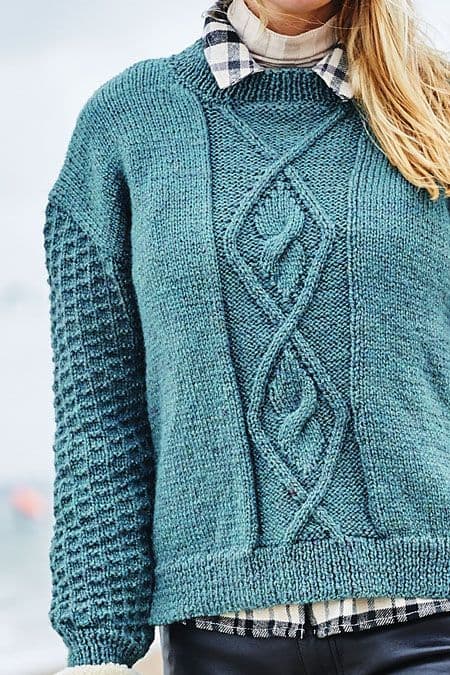 Stylecraft Highland Heathers Aran Sweater Pattern 9874