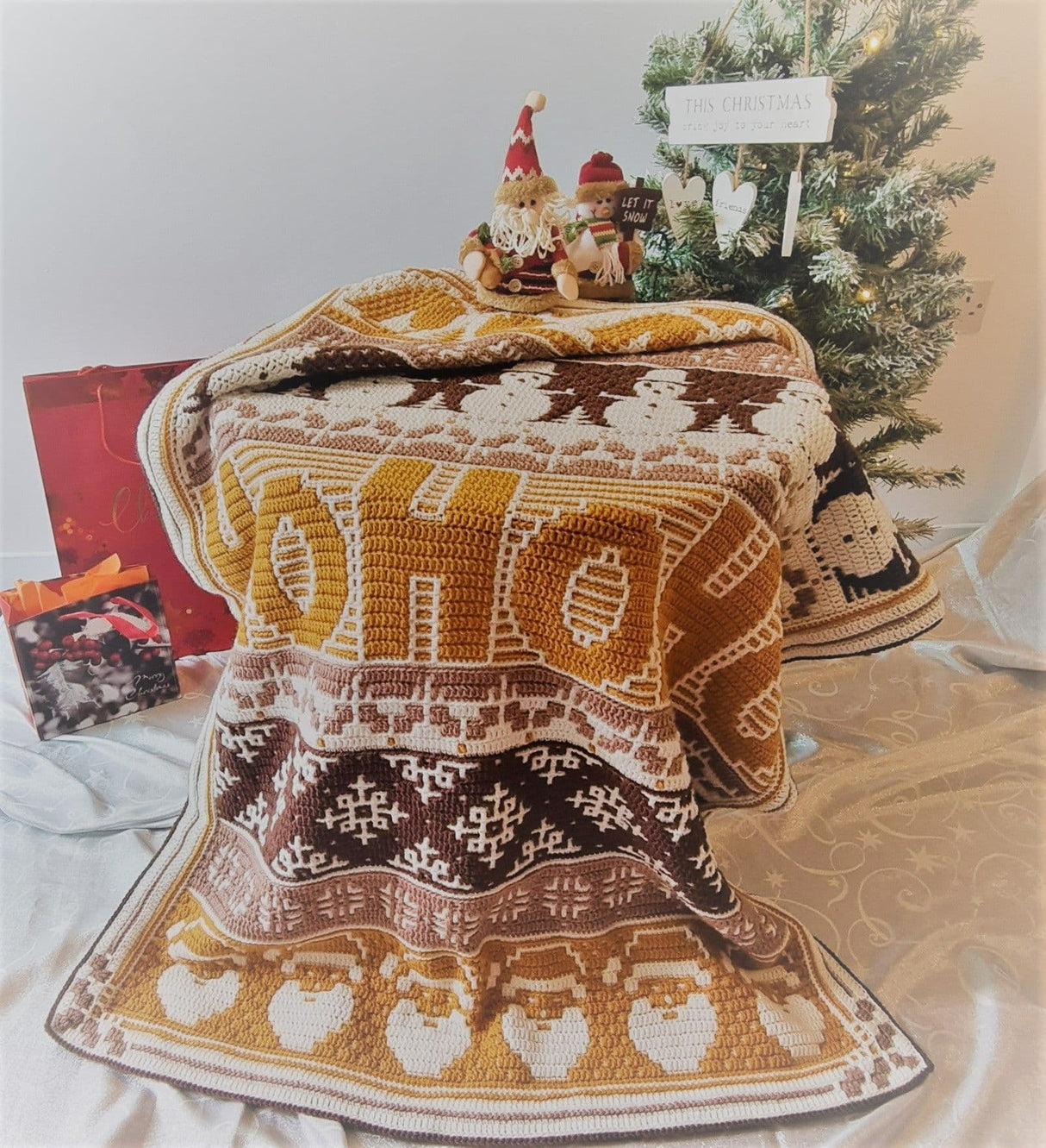 Stylecraft HoHoHo Blanket & Table Settings CAL - SEPIA