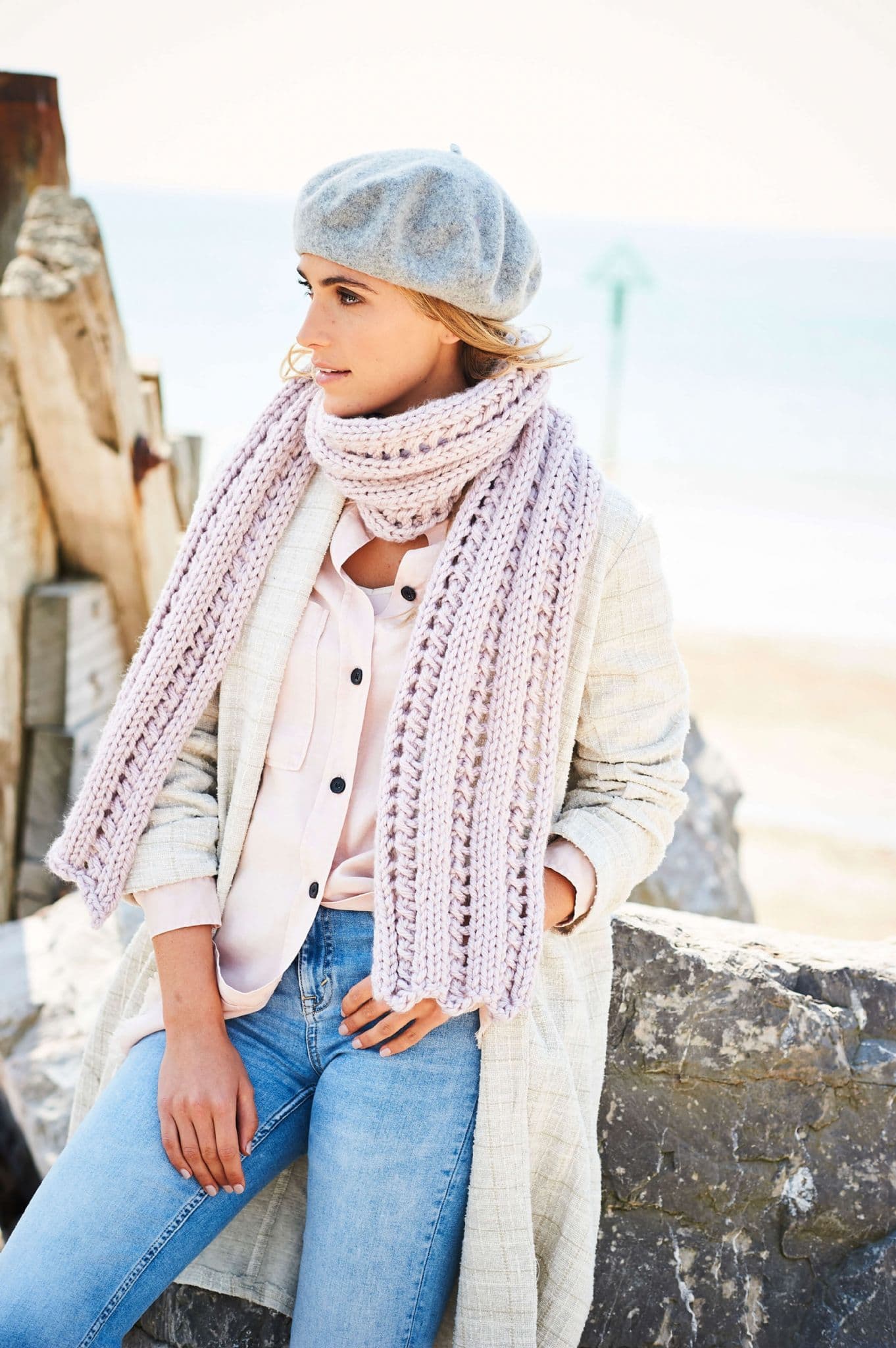 GIBZ Star Pattern Scarf for Women Tie Dye Extra Long & Large