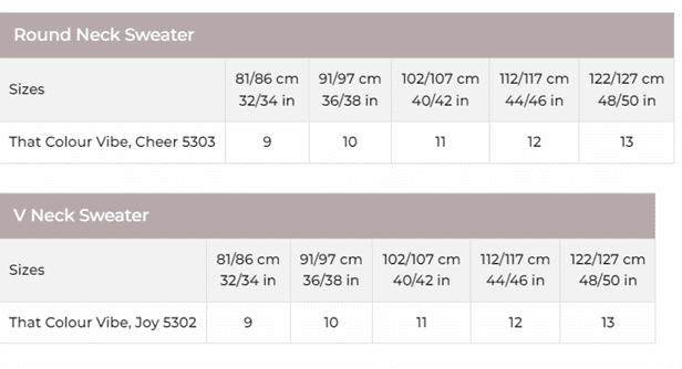 Stylecraft That Colour Vibe Sweaters Pattern 10020