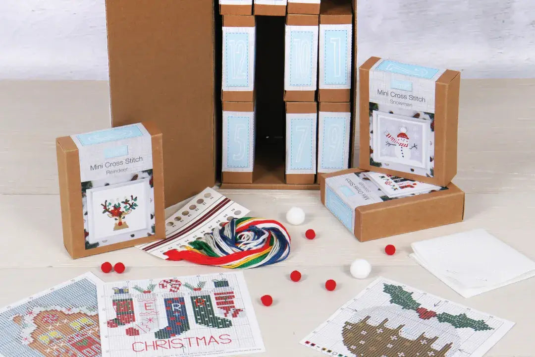 Trimits Mini Festive Counted Cross Stitch Kit: Reindeer Trimits Mini Festive Counted Cross Stitch Kit: Reindeer