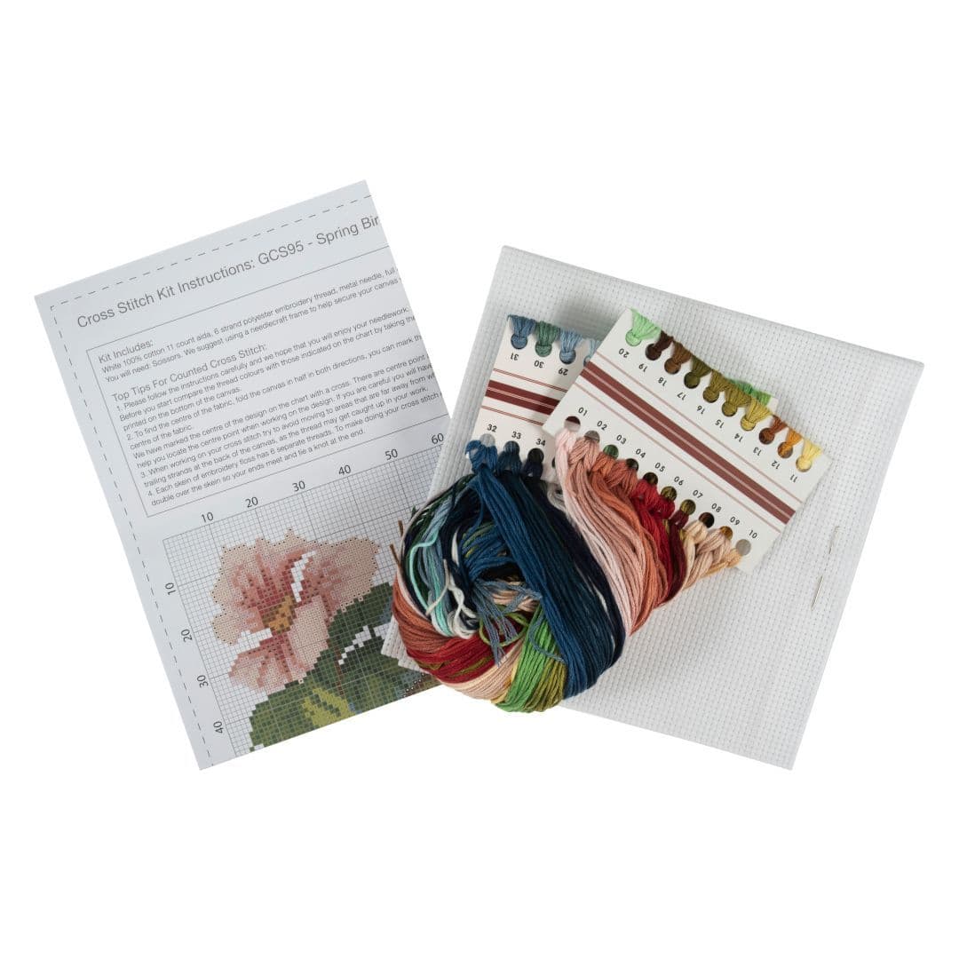 Trimits Counted Cross Stitch Kit - Bird 36 x 36cm