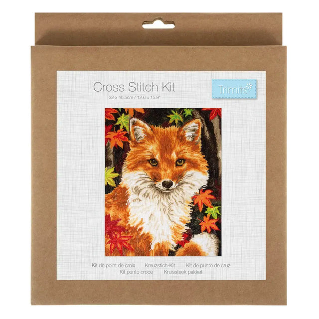 Trimits Counted Cross Stitch Kit - Fox 40 x 48.5cm