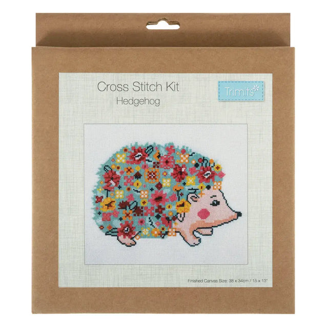 Trimits Counted Cross Stitch Kit - Hedgehog  38 x 34cm