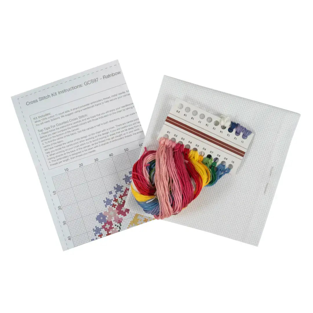 Trimits Counted Cross Stitch Kit - Rainbow 36 x 36cm