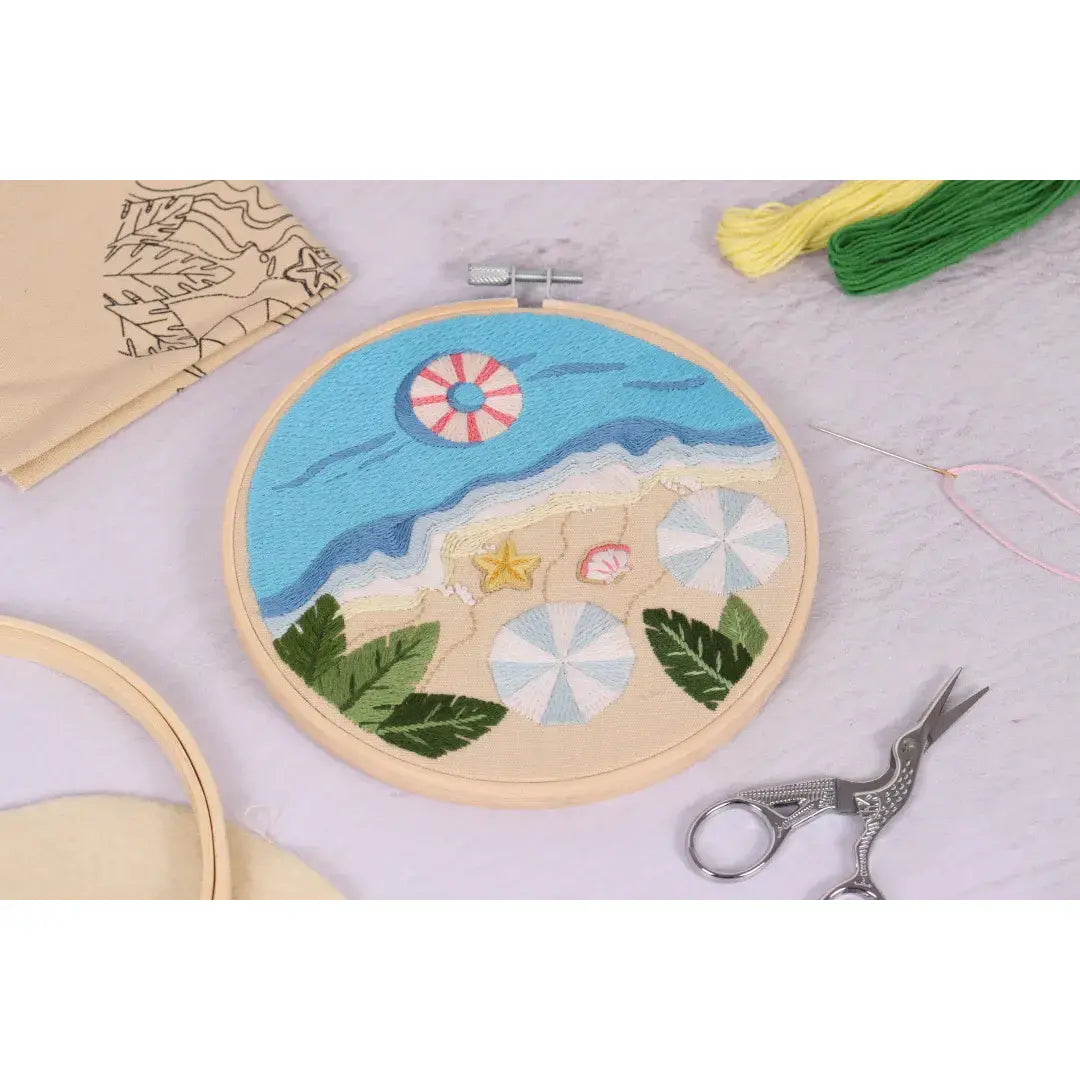 Trimits Embroidery Kit - Beach 25 x 25cm