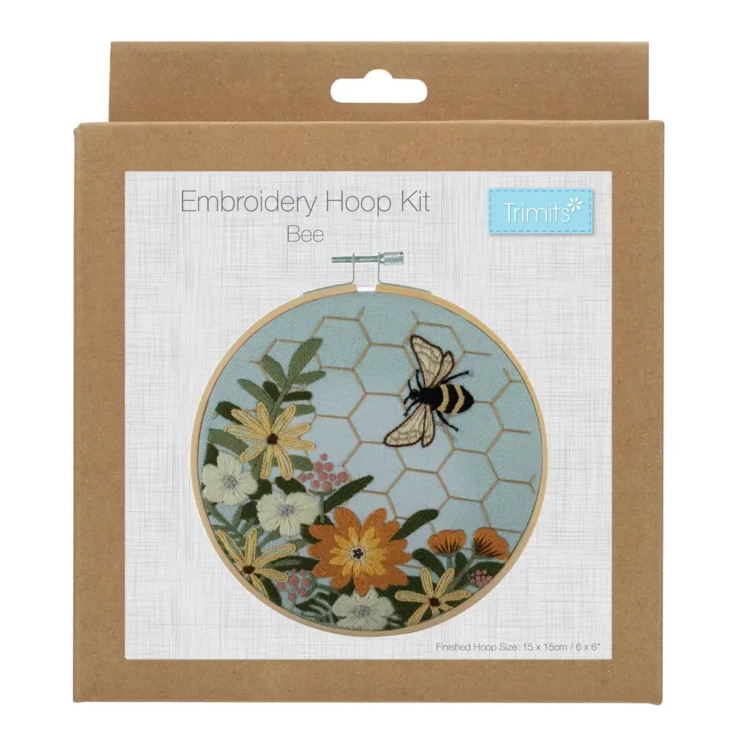 Trimits Embroidery Kit with Hoop: Bee Trimits Embroidery Kit with Hoop: Bee