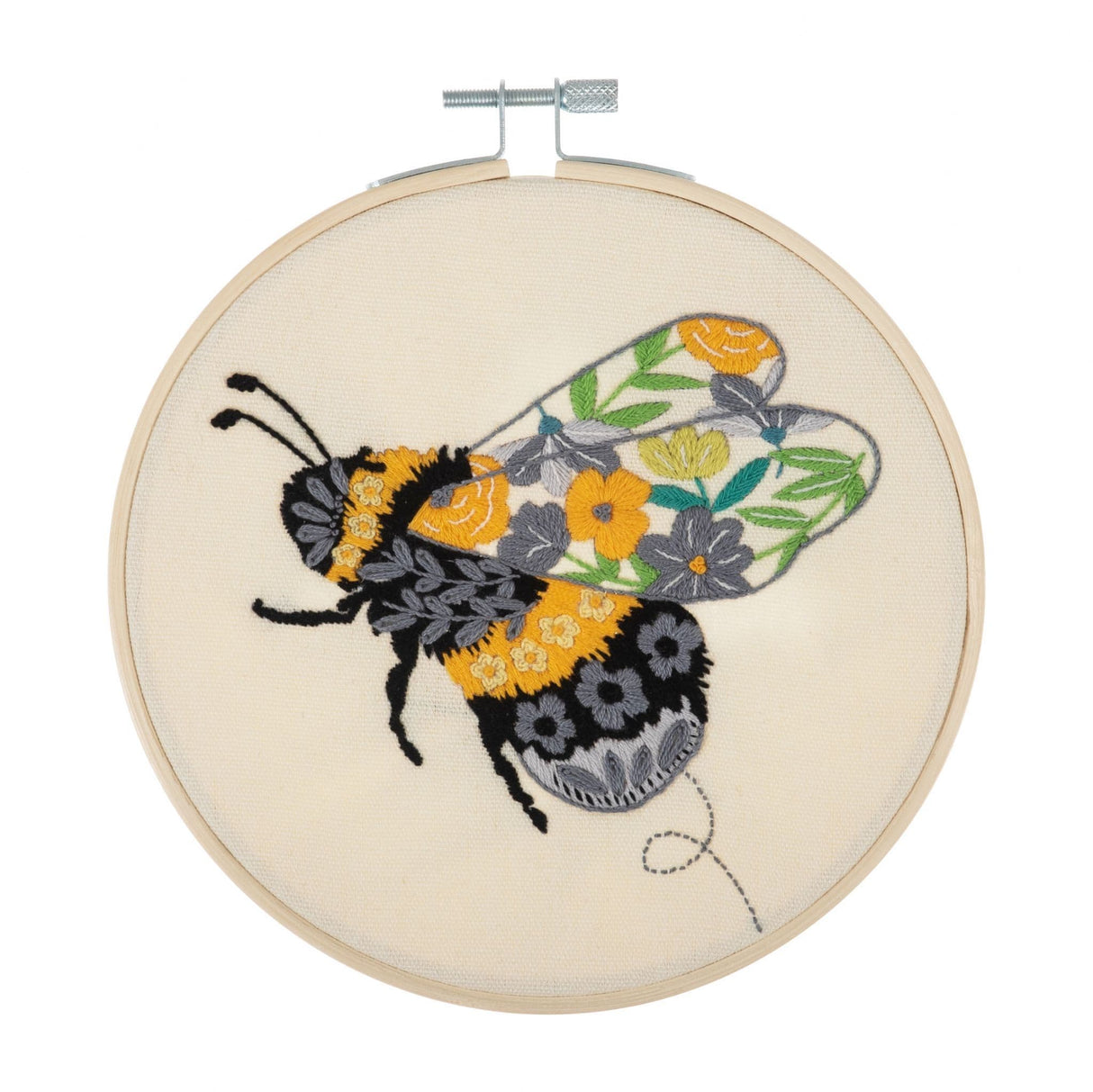 Trimits Embroidery Kit - Floral Bee 25 x 25cm