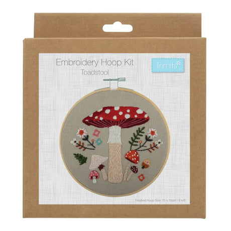 Trimits Embroidery Kit - Toadstool 25 x 25cm