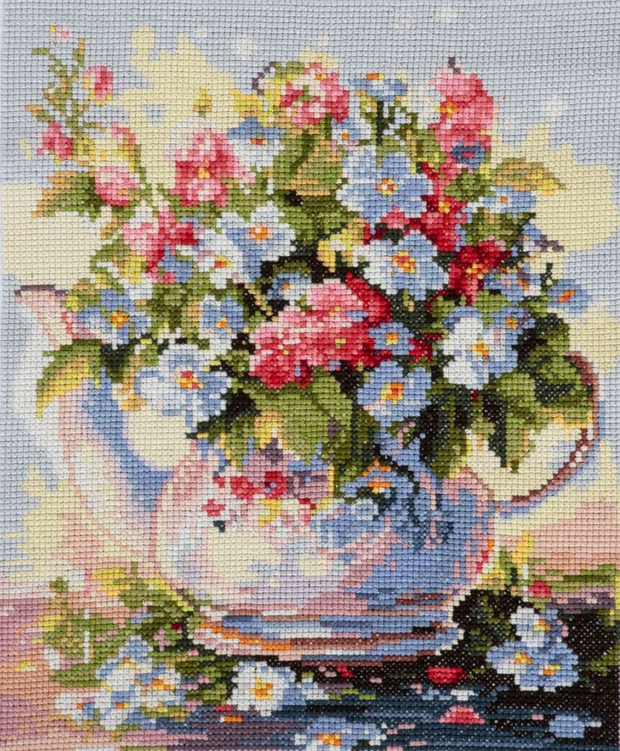 Trimits Printed Cross Stitch Kit - Bloom 33 x 39.3cm