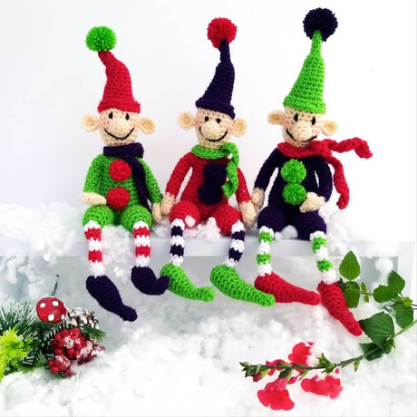 Wee Woolly Wonderful Ernie, Bernie & Sid the Elves DK Pattern