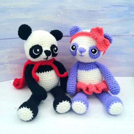 Wee Woolly Wonderful Peter & Melinda the Pandas Chunky Pattern