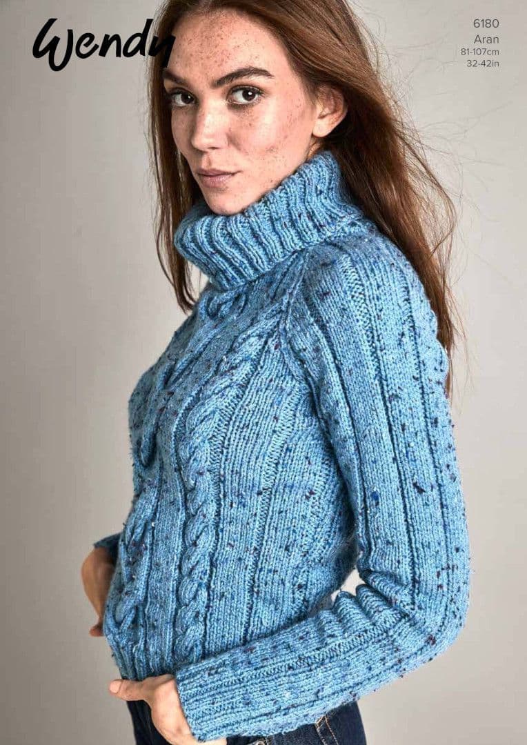 Wendy Aran with Wool Tweed Sweater Pattern 6180