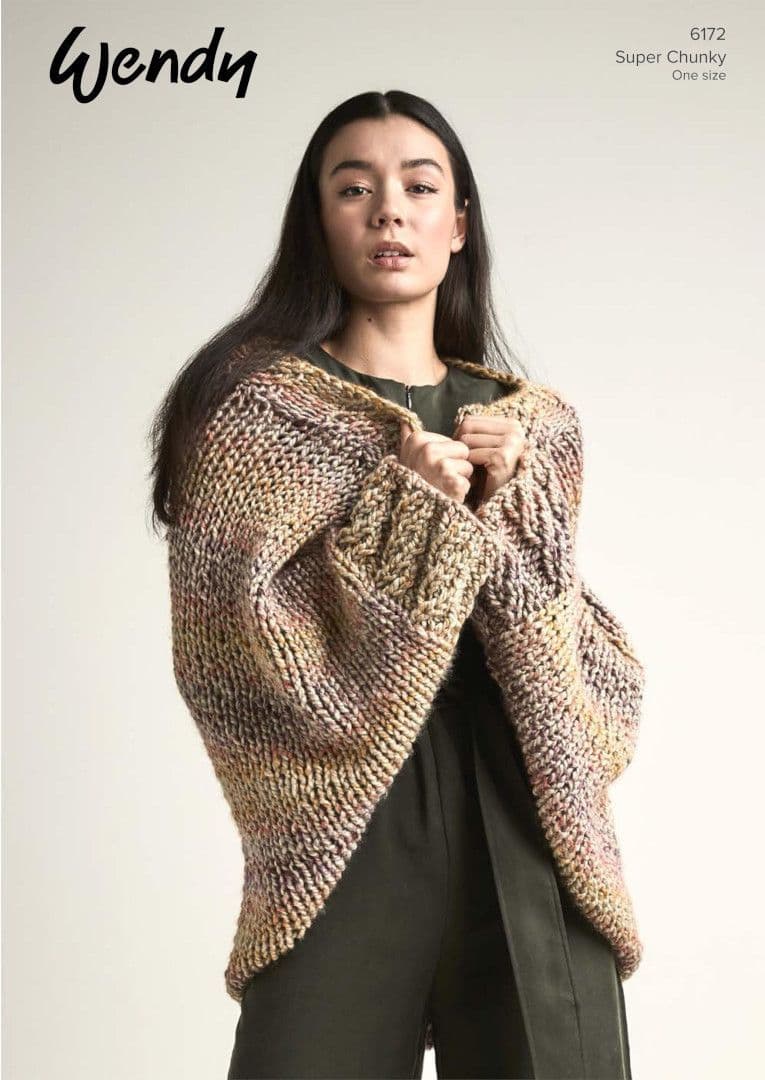 Wendy Husky Super Chunky Cocoon Wrap Pattern 6172 – - Main Image