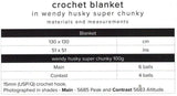 Wendy Husky Super Chunky Crochet Blanket Pattern 6176