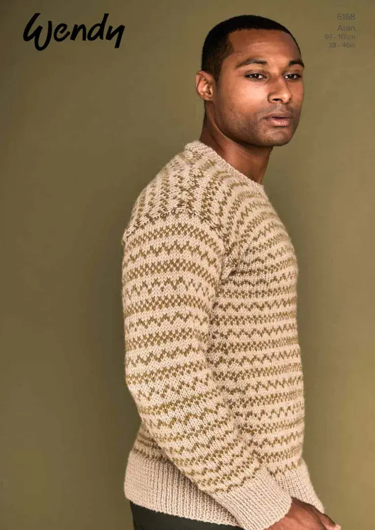 Wendy Pure Wool Aran Sweater Pattern 6168