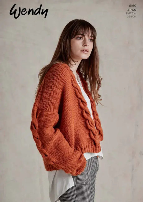 Wendy with Wool Aran Coat Pattern 6160