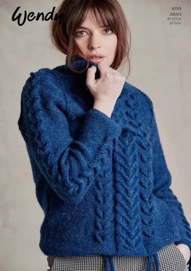 Wendy with Wool Aran Sweater Pattern 6159