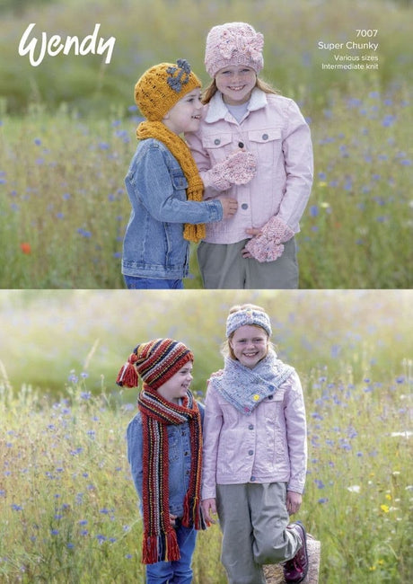 Wendy Wools Knit's Recycled Hat & Scarf Pattern 7007