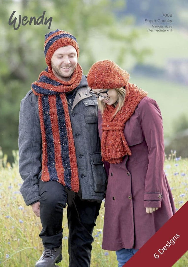 Wendy Wools Knit's Recycled Hat & Scarf Pattern 7008